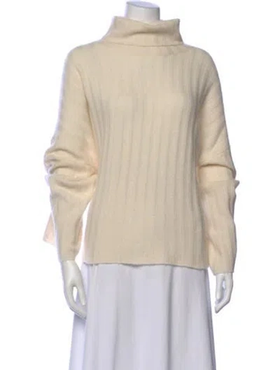 Pre-owned Milly Cashmere Turtleneck Sweater In Neutral