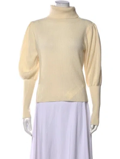 Pre-owned Milly Cashmere Turtleneck Sweater In Neutral