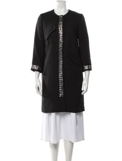 Pre-owned Milly Coat In Black