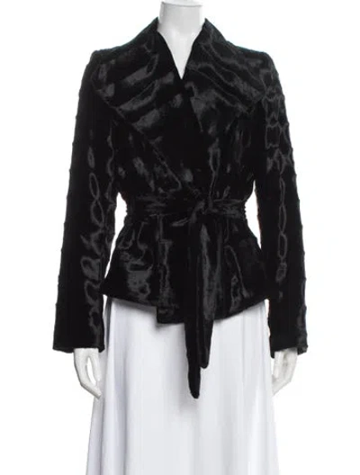Pre-owned Milly Coat In Black