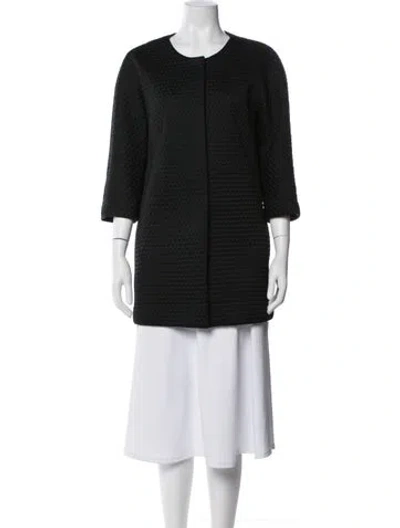 Pre-owned Milly Coat In Black