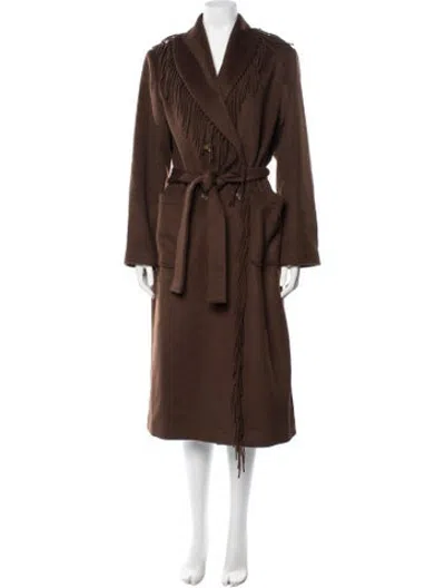 Pre-owned Milly Coat In Brown