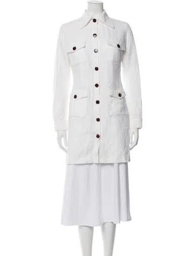 Pre-owned Milly Coat In White