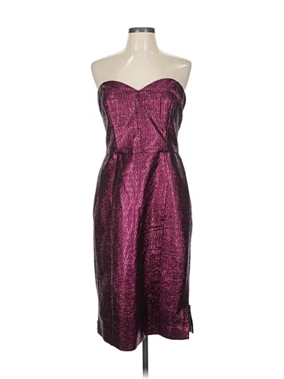 Pre-owned Milly Cocktail Dress In Burgundy