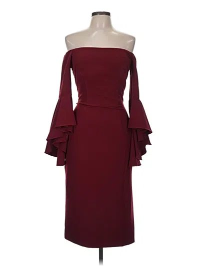 Pre-owned Milly Cocktail Dress In Burgundy