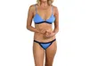Milly Color Block Capri Triangle Bikini Top In Blue In Blue