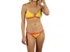 Milly Color Block Capri Triangle Bikini Top In Yellow In Yellow