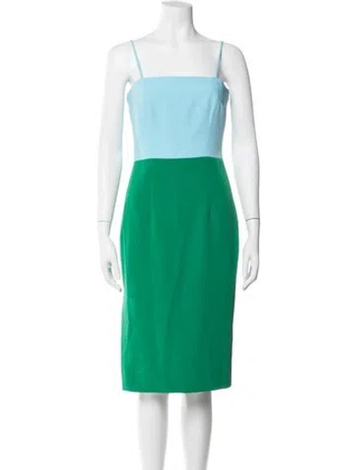 Pre-owned Milly Colorblock Pattern Knee-length Dress In Multi