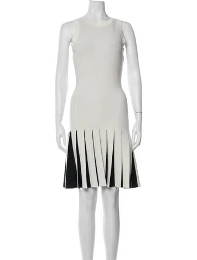 Pre-owned Milly Colorblock Pattern Knee-length Dress In Neutrals