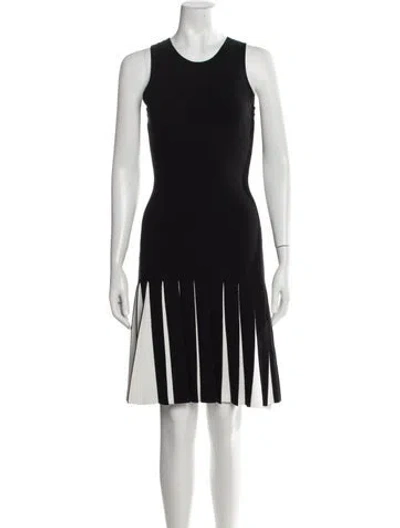 Pre-owned Milly Colorblock Pattern Mini Dress In Black/white