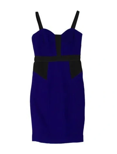 Pre-owned Milly Colorblock Pattern Mini Dress In Blue