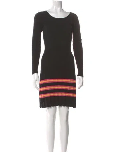 Pre-owned Milly Colorblock Pattern Mini Dress In Multi