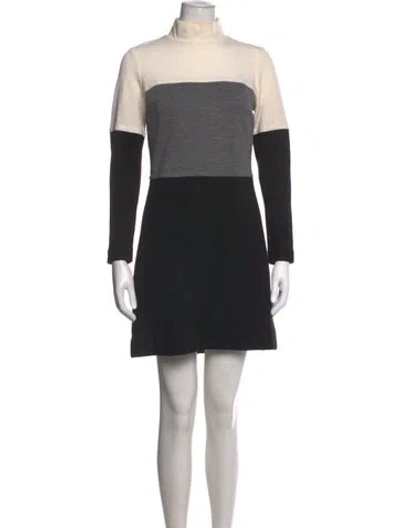 Pre-owned Milly Colorblock Pattern Mini Dress In Multicolor
