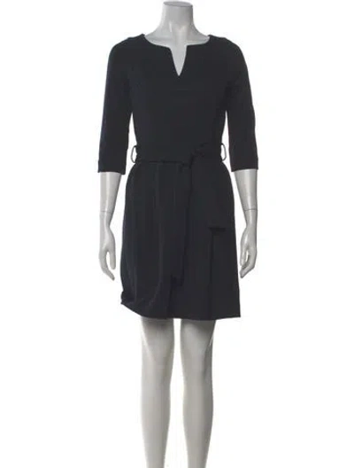 Pre-owned Milly Cowl Neck Mini Dress In Gray