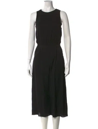 Pre-owned Milly Crew Neck Jumpsuit In Black