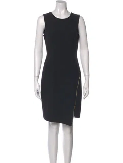 Pre-owned Milly Crew Neck Knee-length Dress In Black