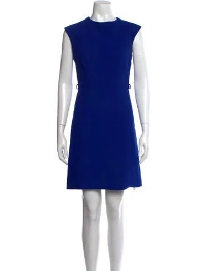 Pre-owned Milly Crew Neck Knee-length Dress In Blue