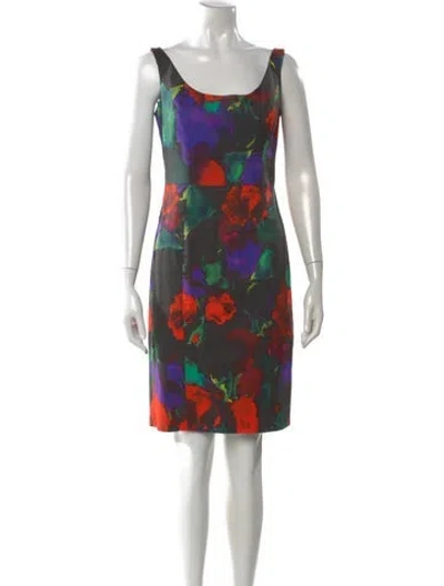 Pre-owned Milly Crew Neck Long Dress In Orange
