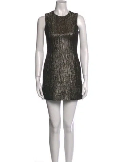 Pre-owned Milly Crew Neck Mini Dress In Black