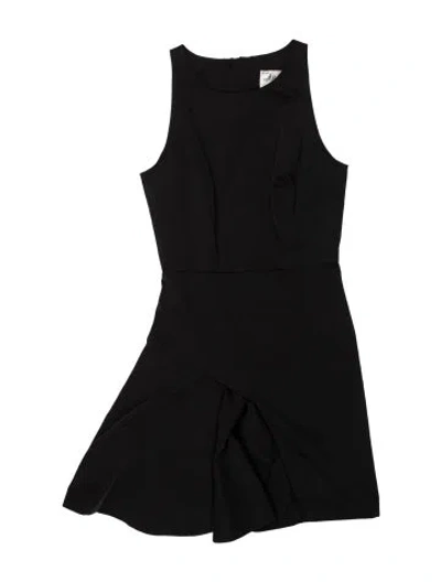 Pre-owned Milly Crew Neck Mini Dress In Black