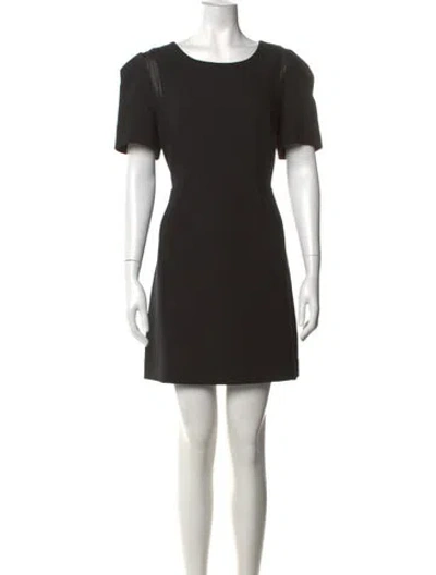 Pre-owned Milly Crew Neck Mini Dress In Black