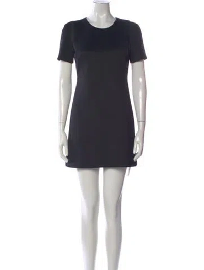 Pre-owned Milly Crew Neck Mini Dress In Blue