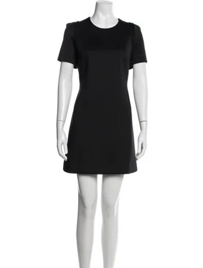 Pre-owned Milly Crew Neck Mini Dress In Blue