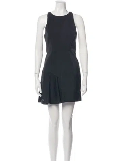 Pre-owned Milly Crew Neck Mini Dress In Blue