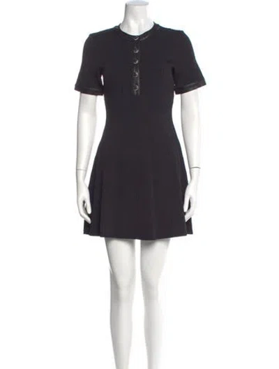 Pre-owned Milly Crew Neck Mini Dress In Gray