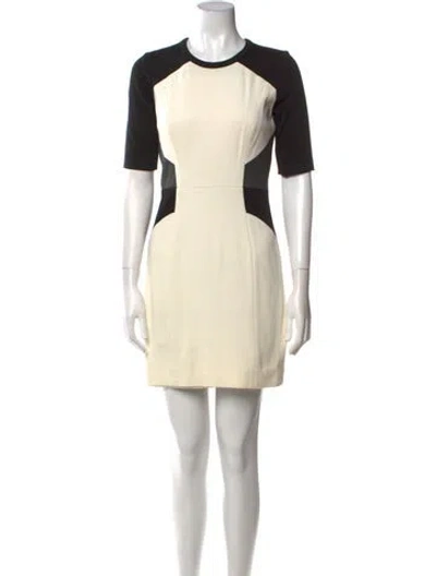 Pre-owned Milly Crew Neck Mini Dress In Multi