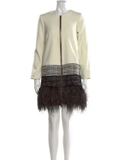 Pre-owned Milly Crew Neck Mini Dress In Multi