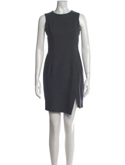 Pre-owned Milly Crew Neck Mini Dress In Neutral