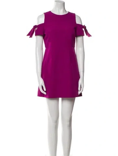 Pre-owned Milly Crew Neck Mini Dress In Pink