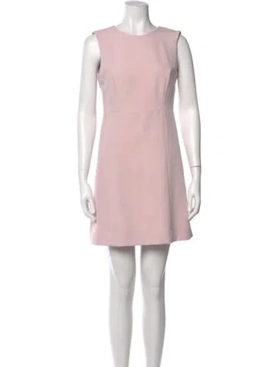 Pre-owned Milly Crew Neck Mini Dress In Pink