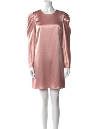 Pre-owned Milly Crew Neck Mini Dress In Pink