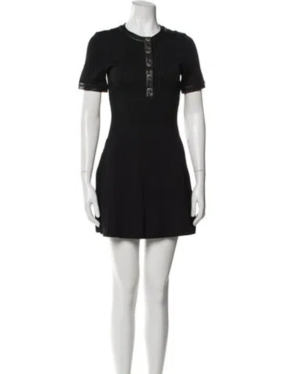 Pre-owned Milly Crew Neck Mini Dress W/ Tags In Blue