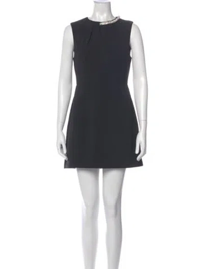 Pre-owned Milly Crew Neck Mini Dress W/ Tags In Gray