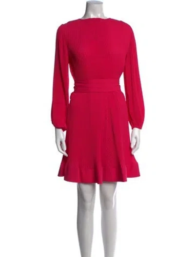Pre-owned Milly Crew Neck Mini Dress W/ Tags In Pink