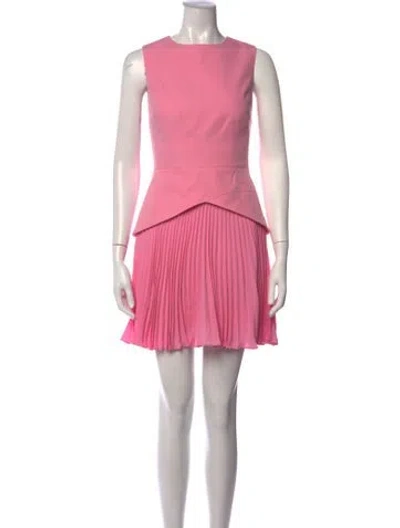 Pre-owned Milly Crew Neck Mini Dress W/ Tags In Pink