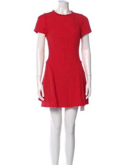 Pre-owned Milly Crew Neck Mini Dress W/ Tags In Red