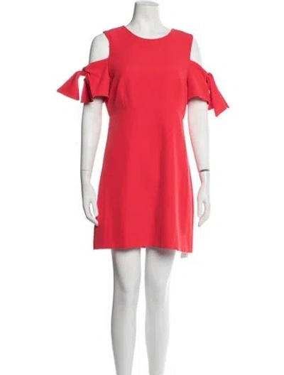 Pre-owned Milly Crew Neck Mini Dress W/ Tags In Red