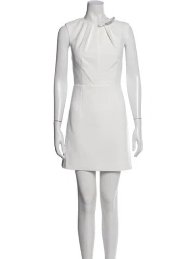 Pre-owned Milly Crew Neck Mini Dress W/ Tags In White