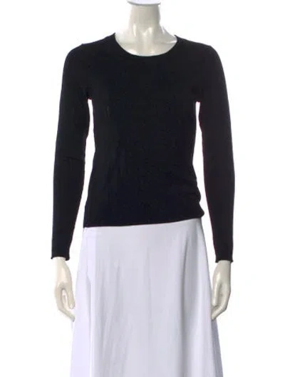 Pre-owned Milly Crew Neck Sweater In Black