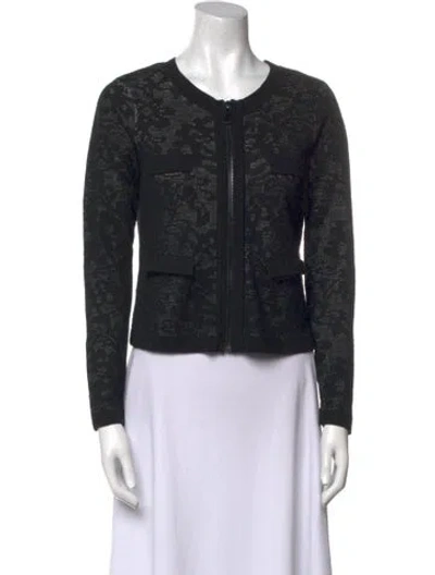 Pre-owned Milly Crew Neck Sweater In Black