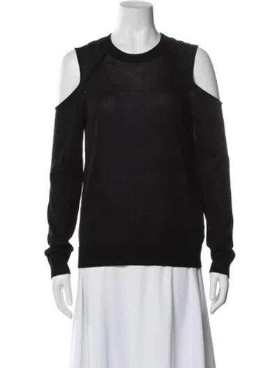 Pre-owned Milly Crew Neck Sweater In Black