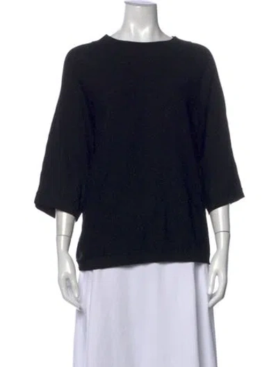 Pre-owned Milly Crew Neck Sweater In Black