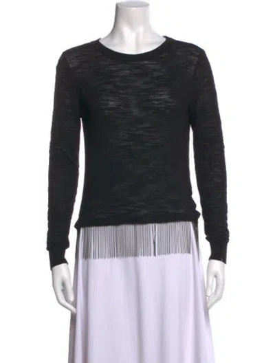 Pre-owned Milly Crew Neck Sweater In Black