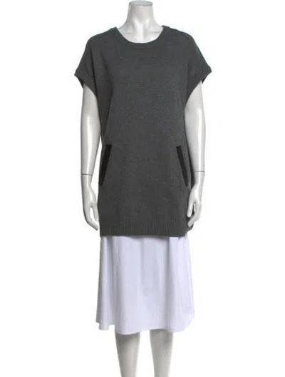 Pre-owned Milly Crew Neck Sweater In Black/grey