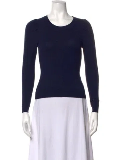Pre-owned Milly Crew Neck Sweater In Blue