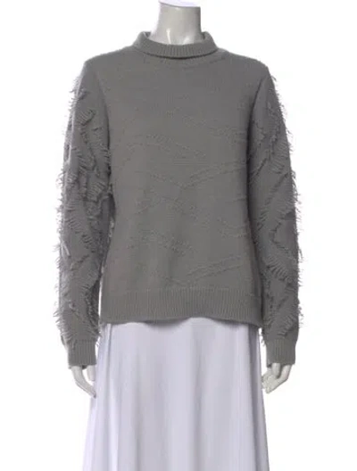 Pre-owned Milly Crew Neck Sweater In Gray